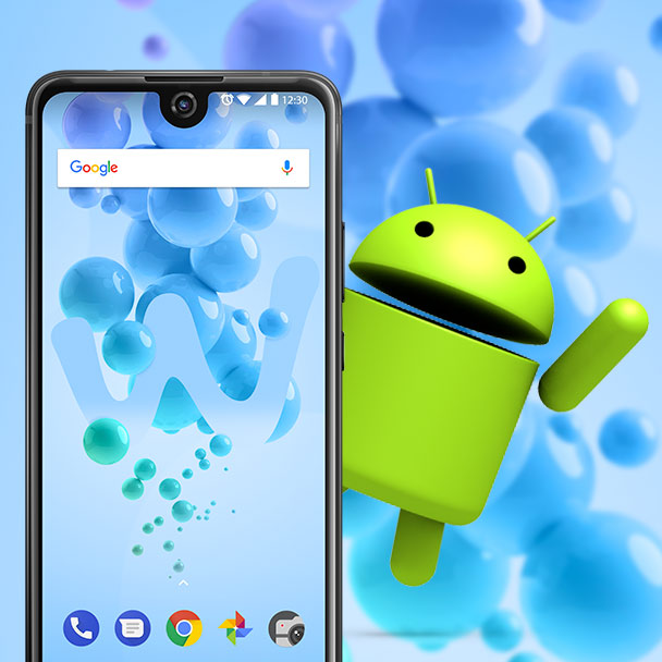 Logo ANDROID e screen View 2 PRO